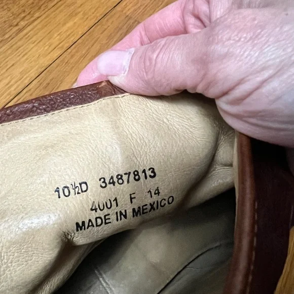 Frye Brown Leather Men's Boots harness back zipper sz 10.5 - Picture 6 of 8